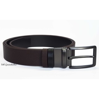 ใส่โค้ด BELT2018 ลด100บาท เข็มขัดหนังแท้ผู้ชาย Reversible MI13