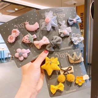🇹🇭พร้อมส่ง🇹🇭กิ๊บติดผมเด็ก👧🏻กิ๊บจิ๋ว👧🏻แบบมีผ้ารอง