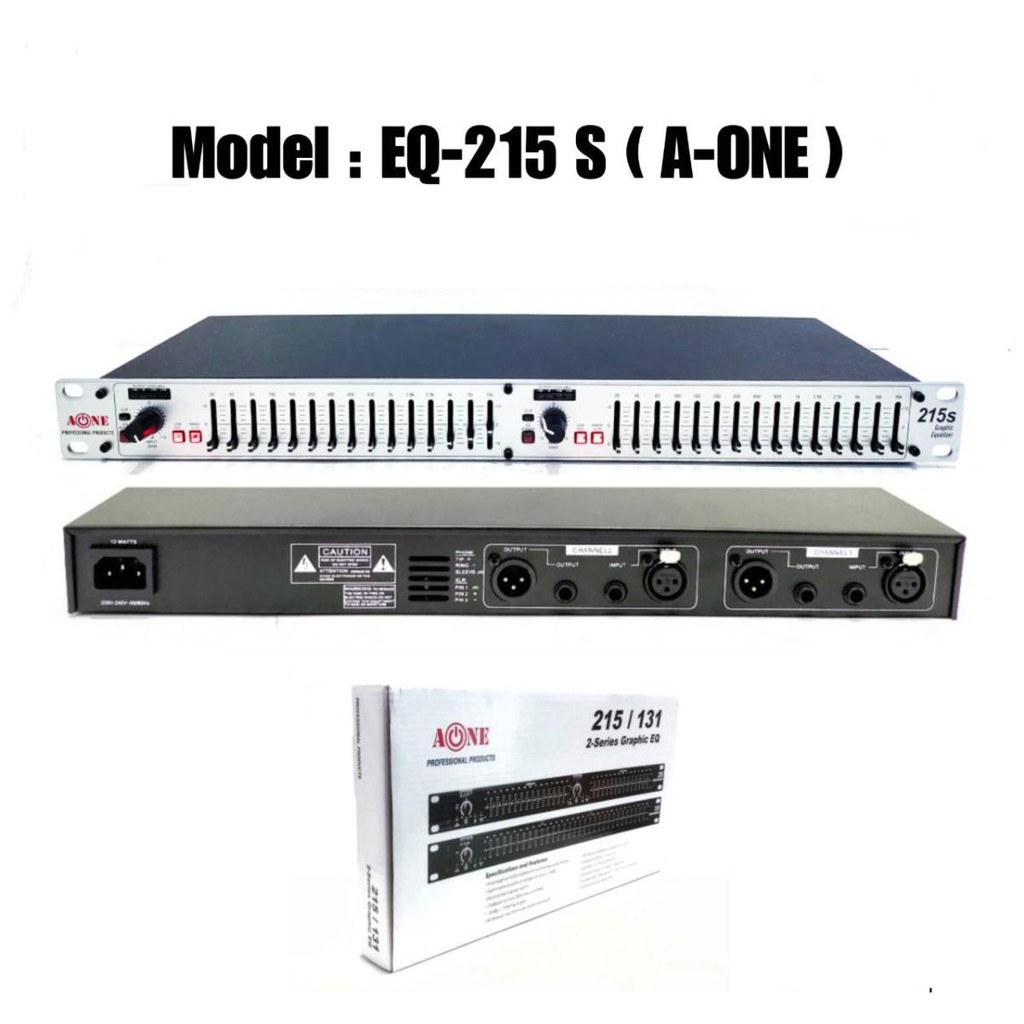 EQ อีควอไลเซอร์ A-ONE 215 Dual 15-Band Graphic Equalizer เครื่องปรับแต่งความถี่สัญญาณเสียง อีคิว / ห