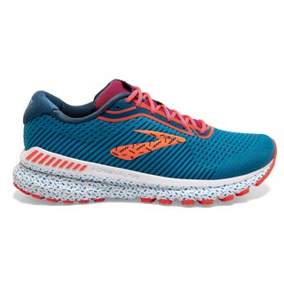 Brooks Adrenaline GTS 20 รองเท้าวิ่งถนน ผู้หญิง สีน้ำเงินส้ม แบบหน้าปกติ