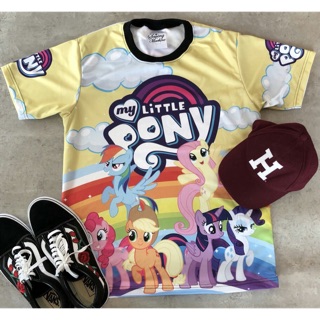 เสื้อยืด &amp; เดรส ผ้าดาวกระจายลาย Pony