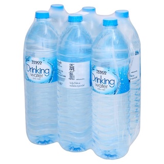 ว๊าว🍟 เทสโก้ น้ำดื่ม 1500มล. x 6 ขวด Tesco Drinking Water 1500ml x 6pcs