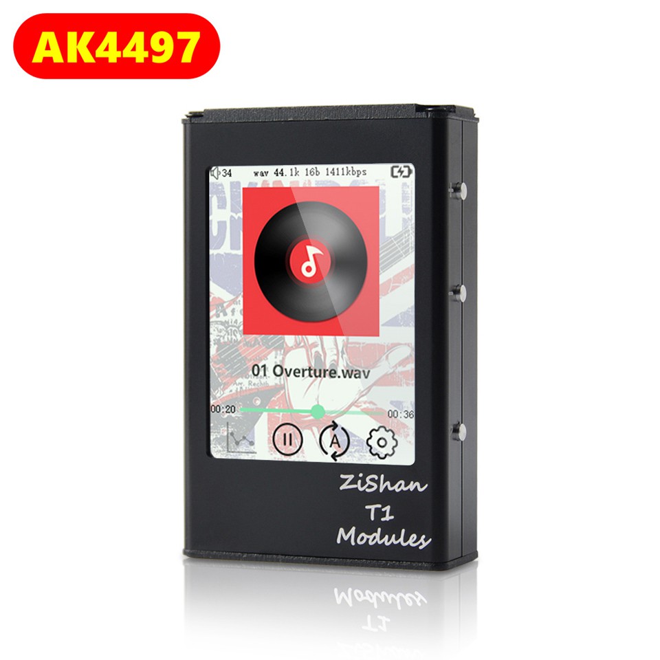 Zishan T1 AK4497 Dual AK4493EQ DSD MP3 Player Professional Lossless HiFi Protable MP3 Player Hard So