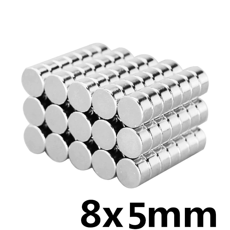 5/10ชิ้น แม่เหล็ก กลมแบน 8x5มิล Magnet Neodymium 8*5mm แม่เหล็กแรงสูง กลมแบน ขนาด 8x5mm แม่เหล็กนีโอไดเมียม 8*5มิล