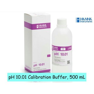 HI7010L น้ำยาสอบเทียบค่า pH ค่า 10.01 (pH 10.01 Calibration Buffer) ยี่ห้อ HANNA ปริมาณ 500 มล.