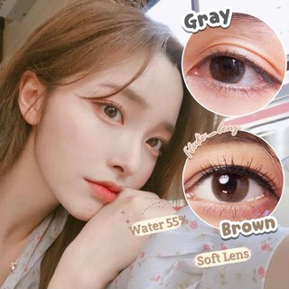 คอนแทคเลนส์เกาหลี Mini soff brown , gray ขนาดมินิ 14.0 อมน้ำสูง55%💧 แบรนด์ Kittykawaii soff น้ำเข้าจากเกาหลี 🇰🇷