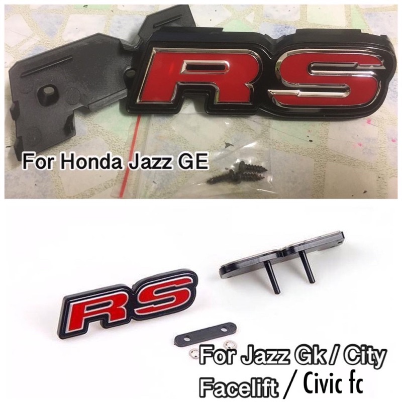 Rs กระจังหน้า RS ตามตัวยึด สําหรับ Honda civic fc Jazz Gk Honda Jazz FIT GE Honda City Honda civic fc
