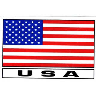 สติกเกอร์ธงชาติสหรัฐอมริกา USA Flag สติกเกอร์แต่งรถสำหรับติดรถมอเตอร์ไซด์ รถยนต์ ขนาด 13 X 8.5 cm จำนวน 1แผ่น ST195