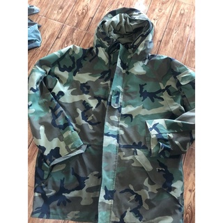 เสื้อแจ็คเก็ต jacket Parka usa กันฝน Sz LARGE Long อก26”รอบอก52”