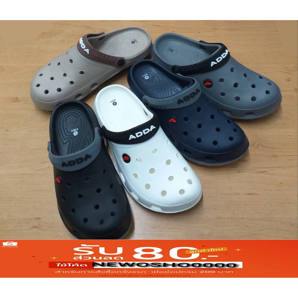 ADDA รองเท้าปิดหัว รุ่น 5TD11 สีดำ ครีม เทา กรม น้ำตาลเข้มขนาด 7-10 รุ่นใหม่ล่าสุด