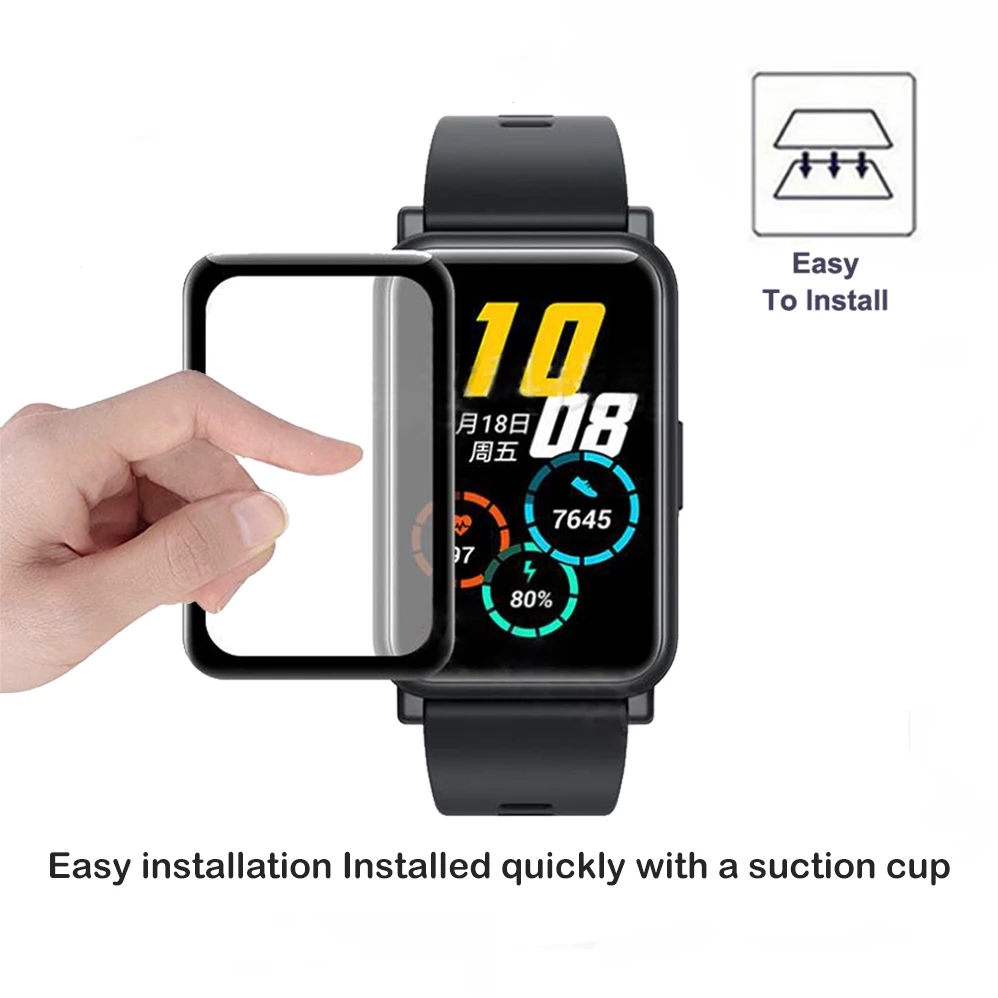ฟิล์มกันรอย Huawei Band 10 ฟิล์ม ฟิล์มกระจกนิรภัยกันรอย 3D Pmma สําหรับ Huawei Band 8 7 Watch Fit 2 Watch Fit New