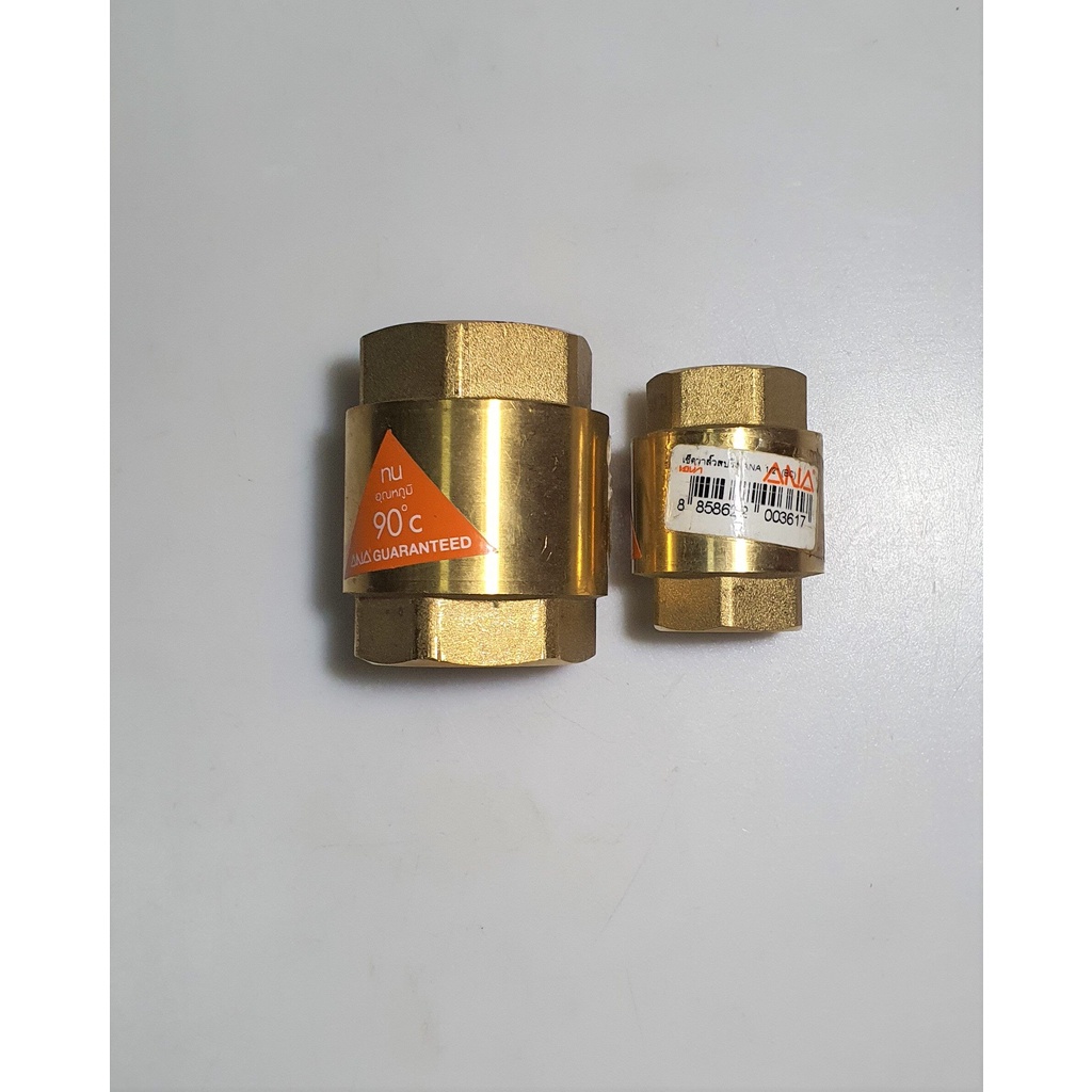 ANA สปริงเช็ควาล์วทองเหลือง  1/2 , 1 นิ้ว Spring check valve