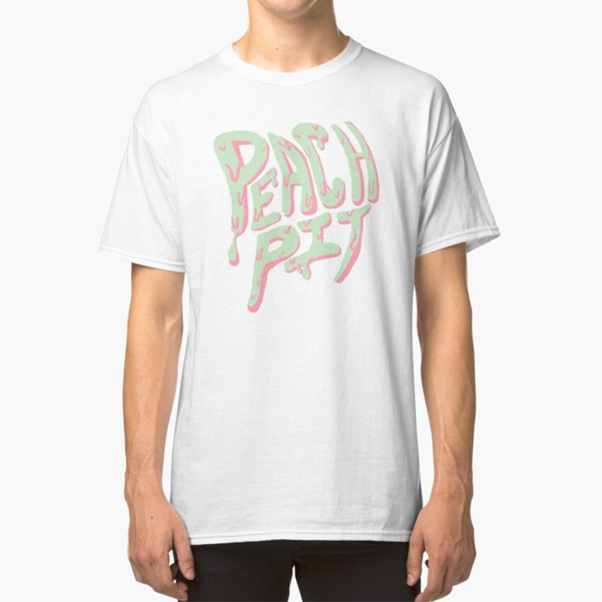 เสื้อยืดผู้ชายผ้าฝ้าย Peach Pit T - เสื้อ Peach Pit Ban Indie Rock Sweet Fa Drop Guiltone American F