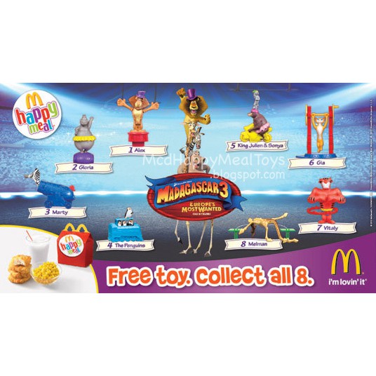 MC HAPPY MEAL 2012 : MADAGASCAR 3