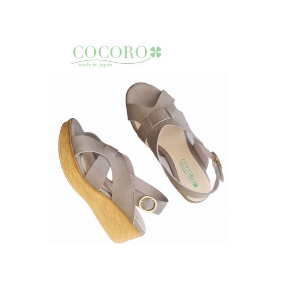 Cocoro Shoes รองเท้าคัทชูผู้หญิง ส้นตันที่น้ำหนักเบา รุ่น 2028 Wedge สีโอ๊ค