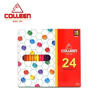 สีไม้คอลลีน 12 24 36 48 และ 60 สี ด้ามเดี่ยว สะท้อนแสง ของแท้ 100% colleen coloured pencil