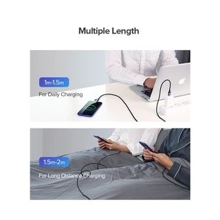 Ugreen สายชาร์จ Usb 1 เมตร 2 In 1 Micro Usb C ชาร์จเร็ว สําหรับ ซัมซุง Galaxy S10 S9 Plus