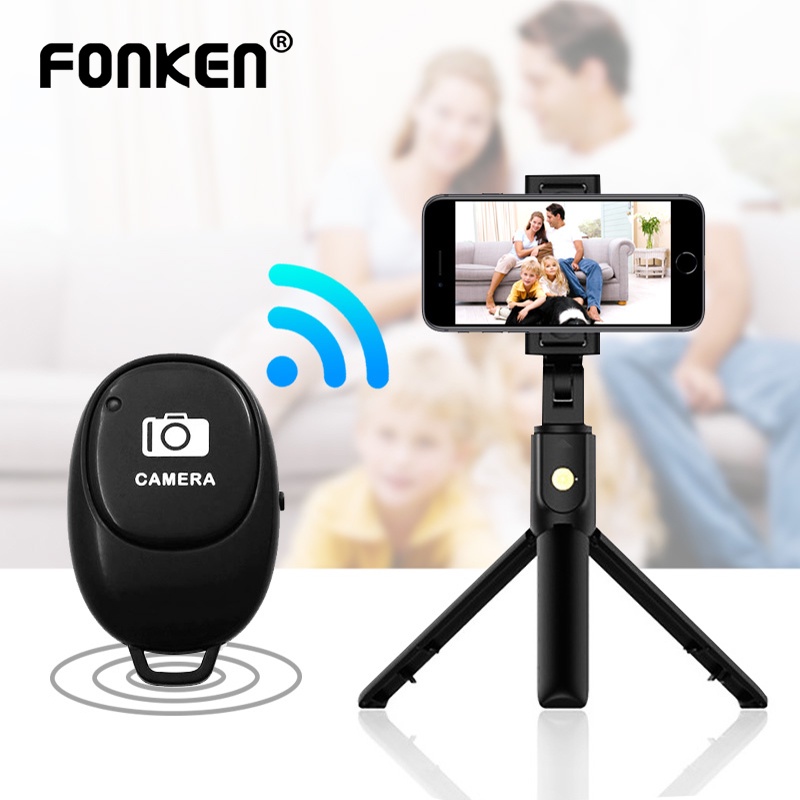 Fonken New P1 รีโมทชัตเตอร์ไร้สายบลูทูธ 4.0 สําหรับโทรศัพท์มือถือ