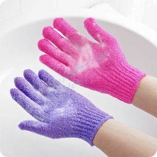 Rainbow ถุงมืออาบน้ำ ถุงมือขัดผิวอาบน้ำ ขจัดเซลล์ผิวเก่า พร้อมส่ง Glove-style bath towel