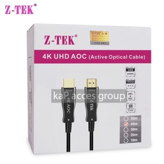 HDMI FIBER Z-TEK 4K HDCP2.2 &amp; HDR 60Hz 3D 18Gbps ความเร็วสูง UHDTV สายอย่างดี ของแท้