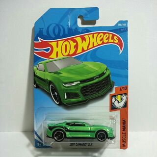 รถเหล็ก hot wheels 2017 CAMARO ZL1 เขียว (ib002)