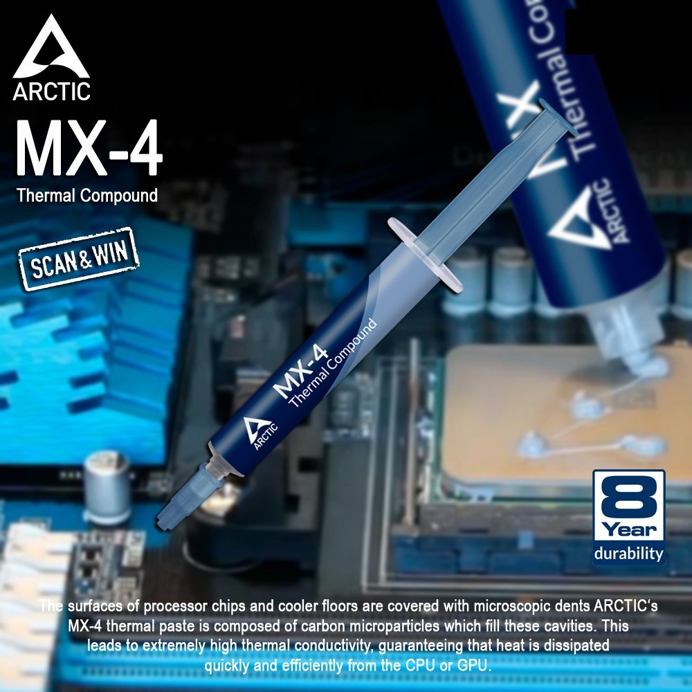 Arctic mx4 mx-4 น้ําพริกระบายความร้อนประสิทธิภาพสูง 4g หรือ 8g