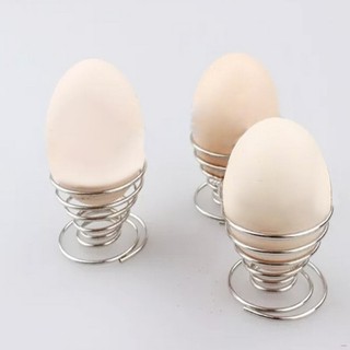 [READY STOCK] Metal Egg Cup Spiral Kitchen Breakfast Hard Boiled Spring Holder Egg Cup