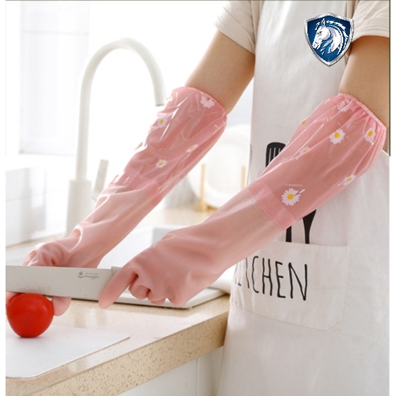 ถุงมือยาง ทำความสะอาดอเนกประสงค์ ถุงมือยางซิลิโคลนยาว ถุงมือล้างจาน