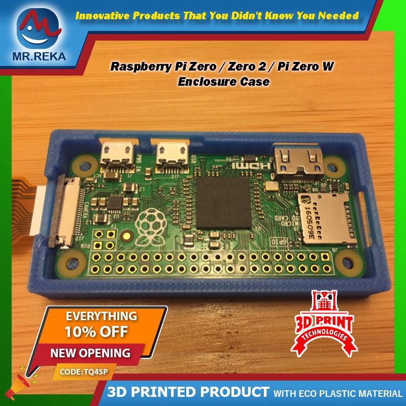 เคสกล่อง Raspberry Pi Zero / Zero 2 / Pi Zero W พร้อมชุด LID 2 ชุด