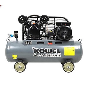 ROWEL ปั๊มลมสายพาน AIR COMPRESSOR รุ่น BV51-65S ขนาด 65 ลิตร 1.5HP 2 ลูกสูบ ปั๊มลม ปั้มลม