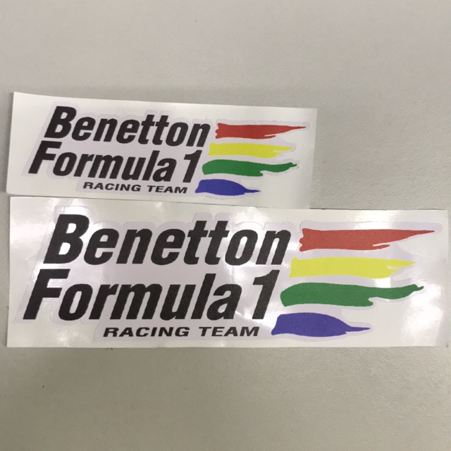 สติกเกอร์ Benetton Formula 1 ชิ้น