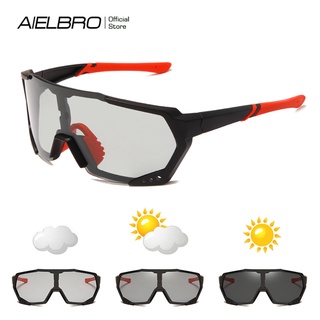 『READY STOCK』AIELBRO Photochromic แว่นตากันแดด เหมาะกับการเล่นกีฬาขี่จักรยาน Uv400 Unisex