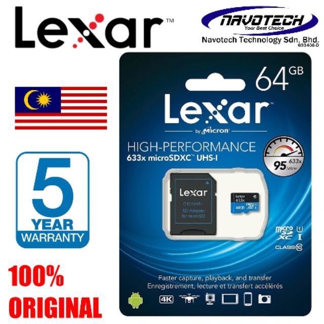 Lexar Kingston Hard Disk Micro SD UHSI U1 u3v10 V30 16GB 32GB 64GB