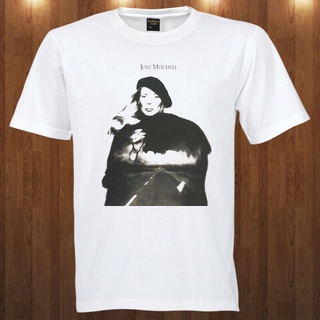 เสื้อยืดผ้าฝ้ายพิมพ์ลายขายดี เสื้อยืด ผ้าฝ้าย พิมพ์ลายกราฟิก Joni Mitchell Jazz Pop Rock Singer สําหรับผู้ชาย