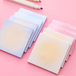 สมุดโน๊ตไล่โทนสีทรงสี่เหลี่ยม 50 แผ่น