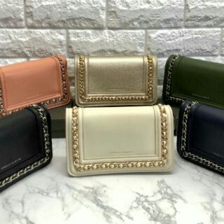 New in Best Seller!!!
CHARLES &amp;KEITH CHAIN DETAIL CLUTCH BAG 2018