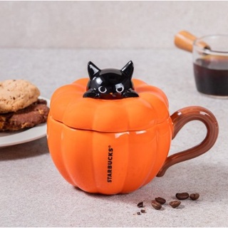 🎀【พร้อมส่ง】 2021 แก้วสตาร์บัคส์เกาหลี Starbucks Korea Halloween Pumpkin Latte Mug 296ml 万圣节南瓜拿铁马克杯