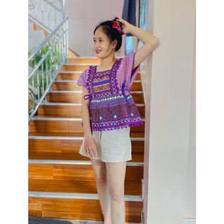 เสื้อเด็กดอยทรงเกาหลีน่ารักๆ เสื้อพื้นเมือง