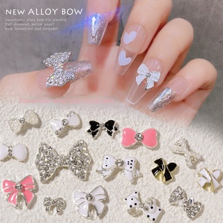 เครื่องประดับเล็บโบว์ Rhinestone / เครื่องประดับเพชรสี