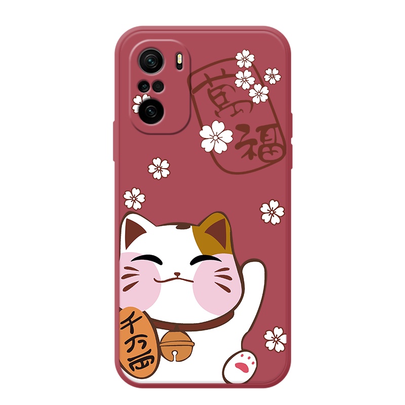 DMYปลอกRedmi K40 K30 K20 Pro 9T 9A 9C 10Cหมายเหตุ11 10S 9 7 Pro 8 10 9s lucky Catพิมพ์ซิลิโคนอ่อนนุ่