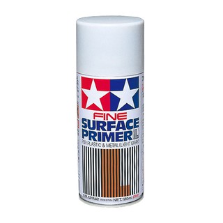 TAMIYA 87064 FINE SURFACE PRIMER L FOR PLASTIC &amp; METAL (LIGHT GRAY) 180ml สีสเปรย์รองพื้นโมเดล