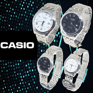 CASlO กันน้ำ100% นาฬิกาข้อมือผู้ชายและผู้หญิง นาฬิกาcasio สายเหล็ก จอแสดงวันที่ นาฬิกาคาสิโอ้ นาฬิกาคาสิโอ้คู่ ชญ RC601