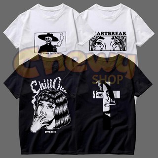 เสื้อยืด Black &amp; White ผ้าคอตตอน 100% #เสื้อยืด #Shirt #เสื้อยืดลายเท่ห์ๆ #ชาย #หญิง