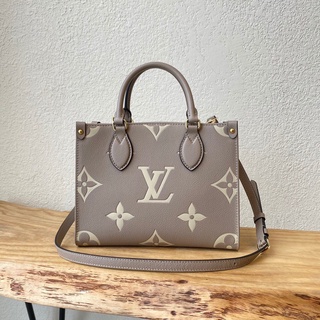 พรี LV louis vuitton M45560 Mini Onthego tote กระเป๋าถือหนังแท้กระเป๋าหิ้วกระเป๋าแฟชั่นแบรนด์เนน กระเป๋าหิ้ว