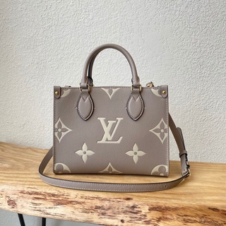 พรี LV louis vuitton M45560 Mini Onthego tote กระเป๋าถือหนังแท้กระเป๋าหิ้วกระเป๋าแฟชั่นแบรนด์เนน กระเป๋าหิ้ว