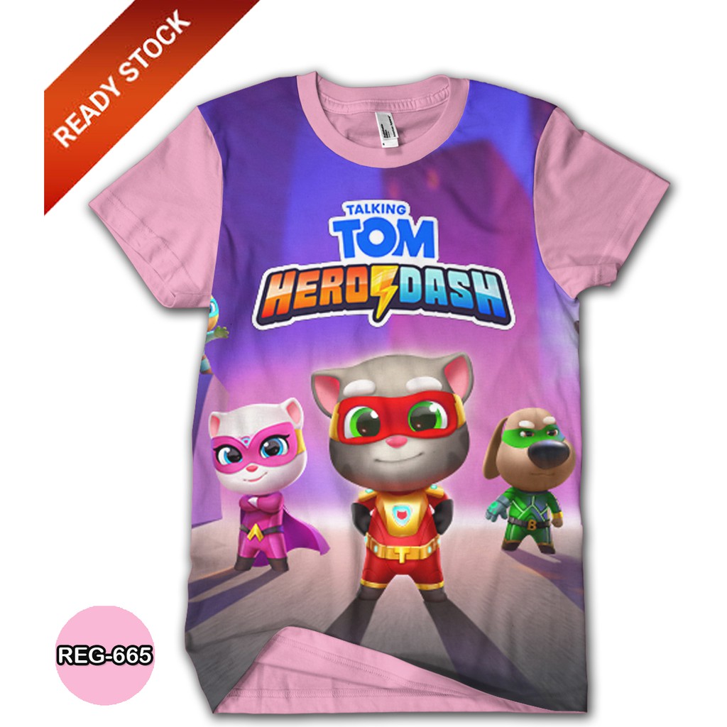 เสื้อเชิ้ต ลาย Tom Hero Dash Talking Tom Series สําหรับเด็ก และผู้ใหญ่ REG-665