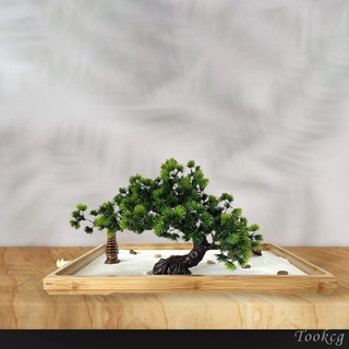 [{Cod] Zen Garden Kit Meditation Zen ชุดโต๊ะตกแต่งสวนพร้อมอุปกรณ์เสริมสวน