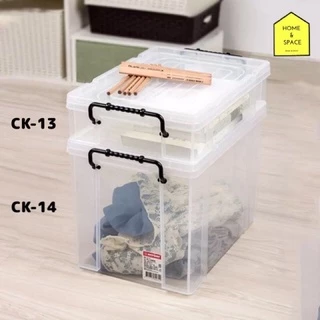 กล่องพลาสติกพร้อมหูล็อค กล่องเก็บของ CK-14 [กล่องใหญ่] (ยกแพ็ค 4 ชิ้น)