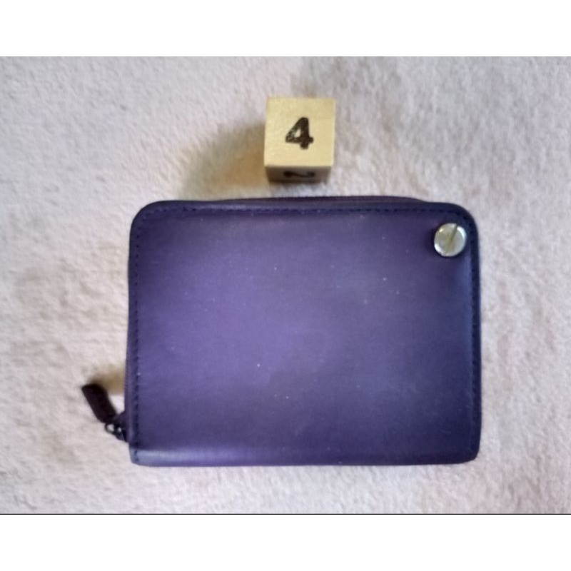 กระเป๋าใส่เหรียญหนังแท้สีม่วงbuxton