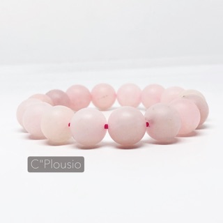 กำไล Rose Quartz แบบขุ่น ขนาด 8-10-12 mm